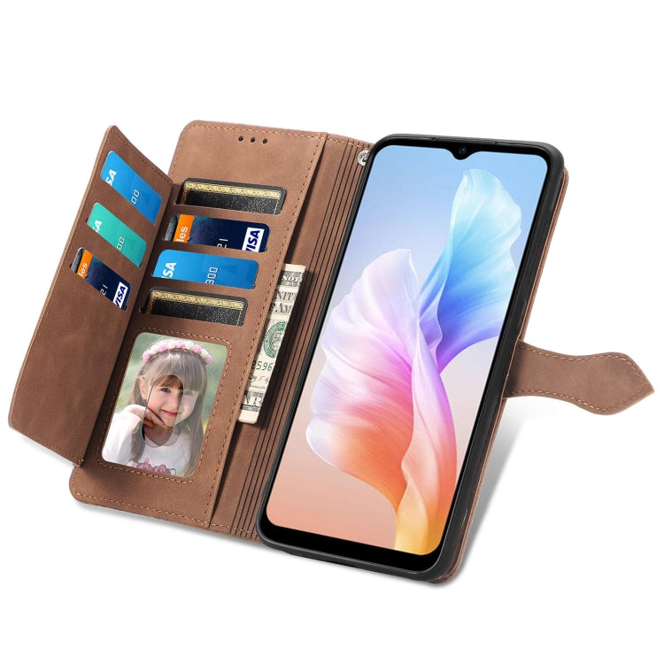 For DOOGEE X98 Pro / X98 Embossed Flower Zipper Leather Phone Case