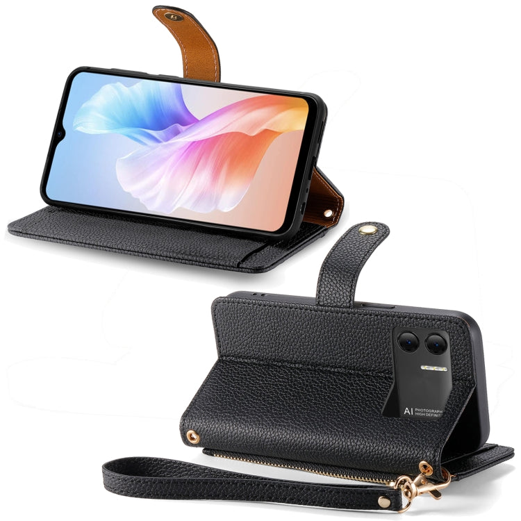 For DOOGEE X98 Pro / X98 Love Zipper Lanyard Leather Phone Case