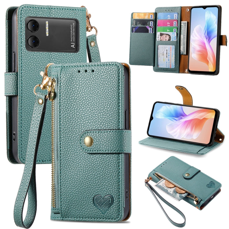 For DOOGEE X98 Pro / X98 Love Zipper Lanyard Leather Phone Case