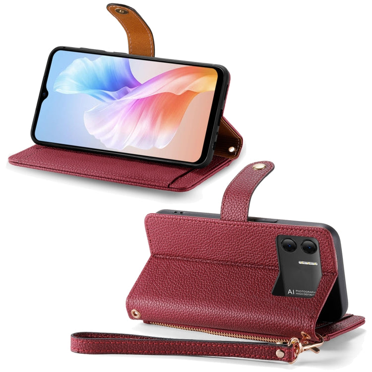 For DOOGEE X98 Pro / X98 Love Zipper Lanyard Leather Phone Case