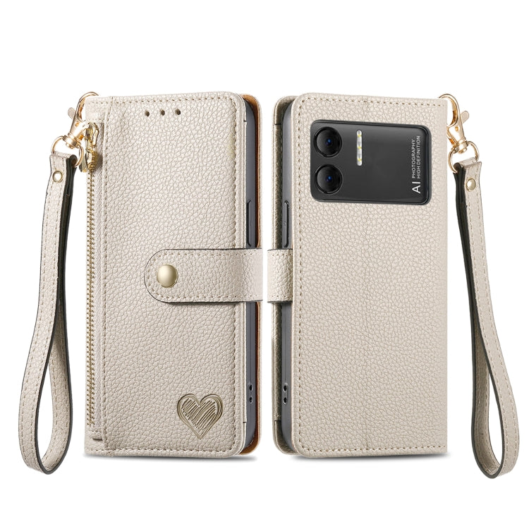 For DOOGEE X98 Pro / X98 Love Zipper Lanyard Leather Phone Case