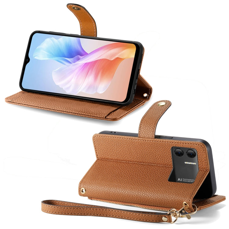 For DOOGEE X98 Pro / X98 Love Zipper Lanyard Leather Phone Case