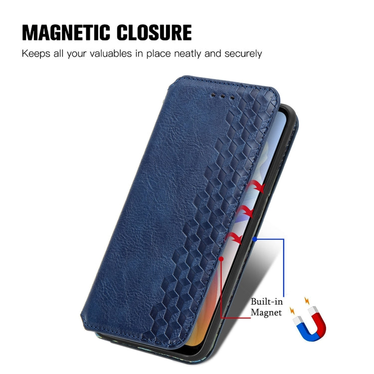 For DOOGEE X98 Pro / X98 Cubic Grid Pressed Magnetic Leather Phone Case