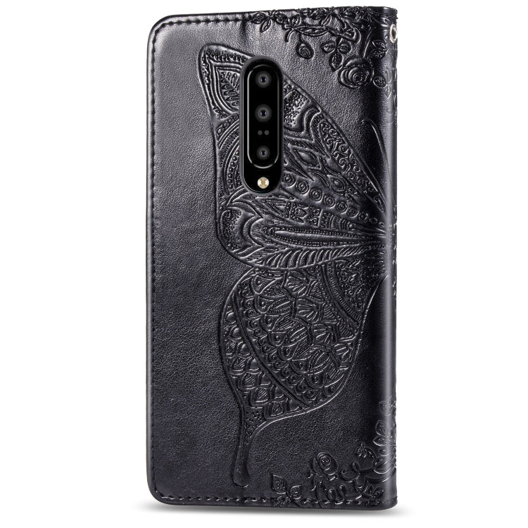 Butterfly Love Flowers Embossing Horizontal Flip Leather Case for OnePlus 7 Pro, with Holder & Card Slots & Wallet & Lanyard