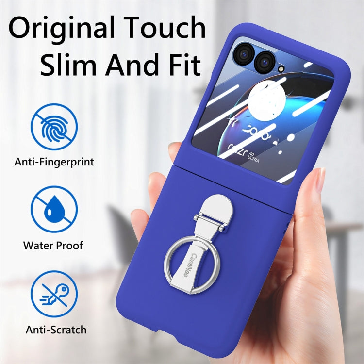 For Motorola zara 40 Ultra Skin-Sensitive Integrated Ring Phone Case