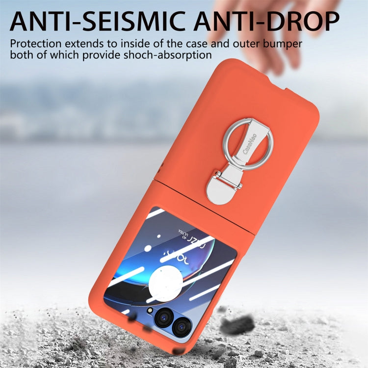 For Motorola zara 40 Ultra Skin-Sensitive Integrated Ring Phone Case