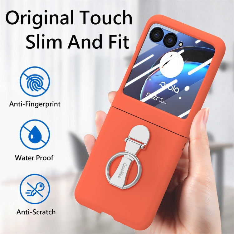 For Motorola zara 40 Ultra Skin-Sensitive Integrated Ring Phone Case