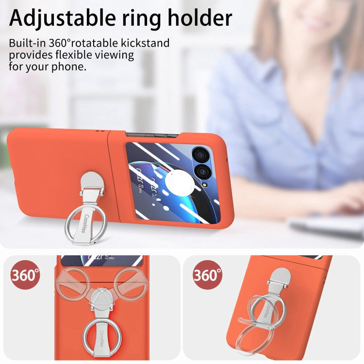 For Motorola zara 40 Ultra Skin-Sensitive Integrated Ring Phone Case