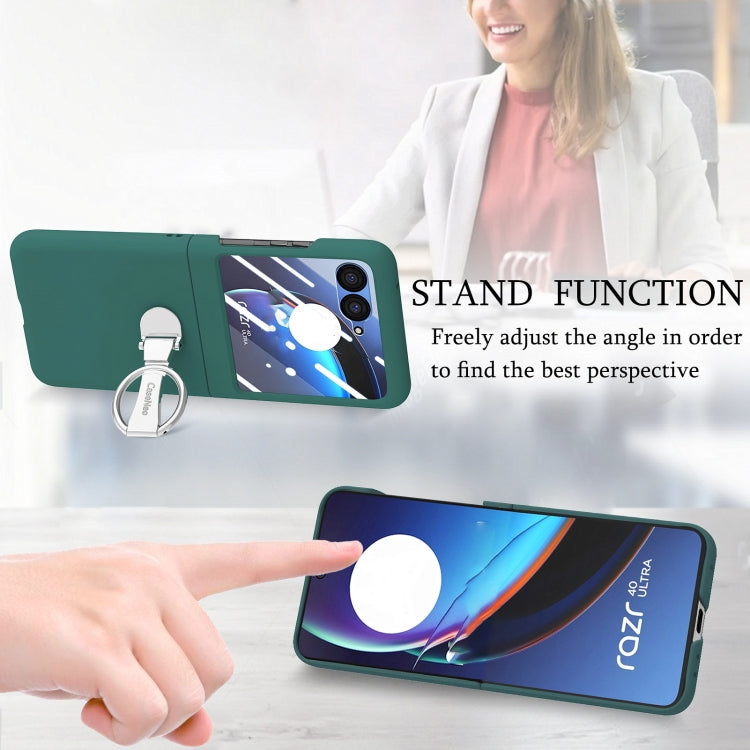 For Motorola zara 40 Ultra Skin-Sensitive Integrated Ring Phone Case