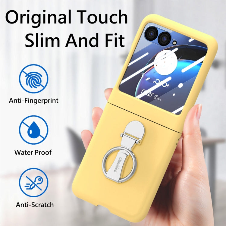 For Motorola zara 40 Ultra Skin-Sensitive Integrated Ring Phone Case