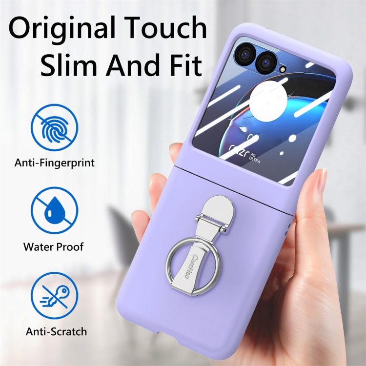 For Motorola zara 40 Ultra Skin-Sensitive Integrated Ring Phone Case