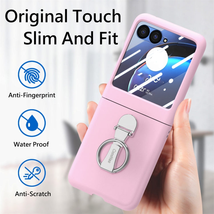For Motorola zara 40 Ultra Skin-Sensitive Integrated Ring Phone Case