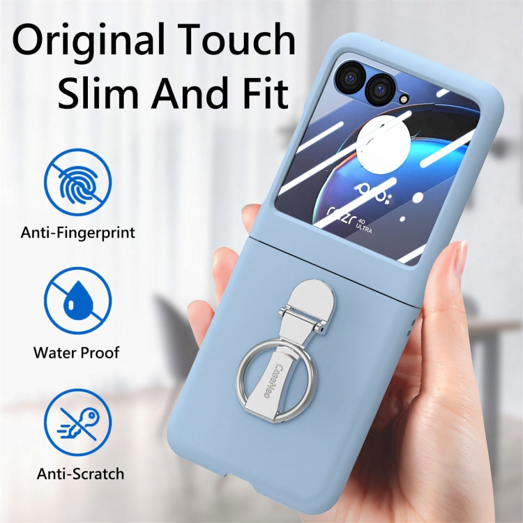 For Motorola zara 40 Ultra Skin-Sensitive Integrated Ring Phone Case