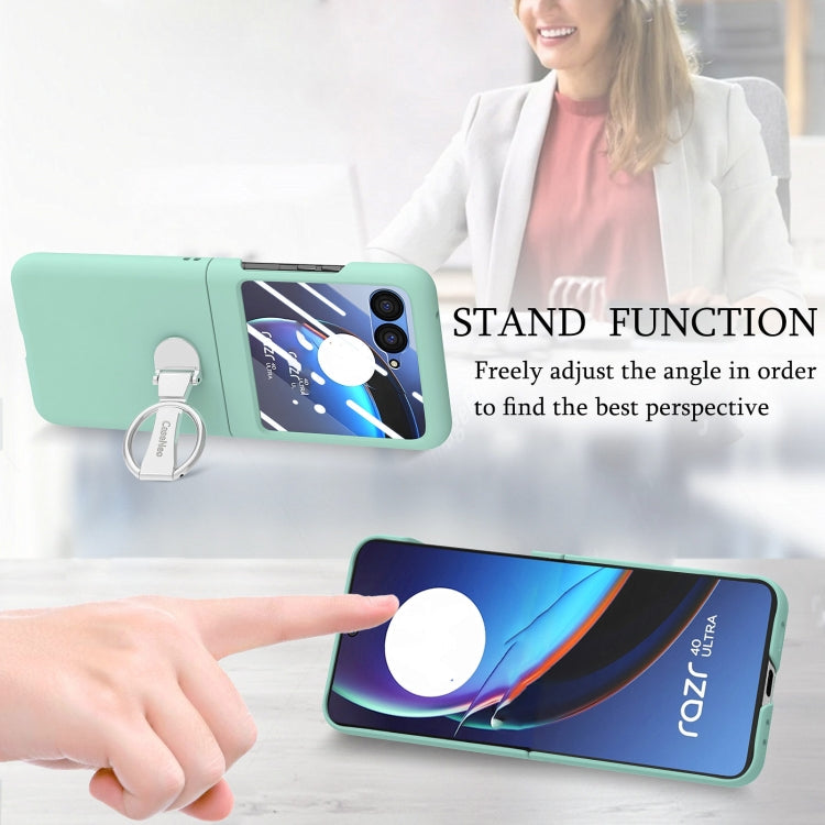 For Motorola zara 40 Ultra Skin-Sensitive Integrated Ring Phone Case