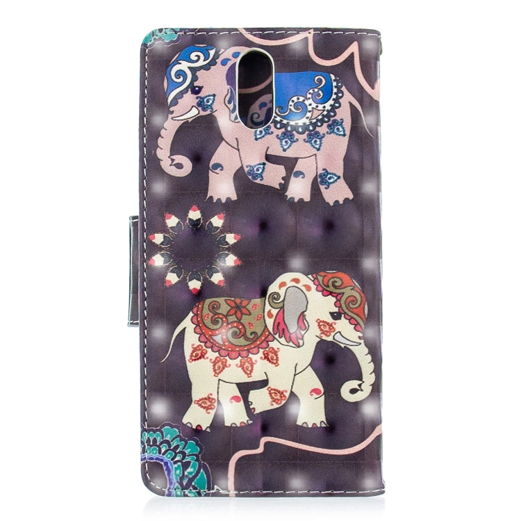 3D Colored Drawing Pattern Horizontal Flip Leather Case for Nokia 3.1, with Holder & Card Slots & Wallet