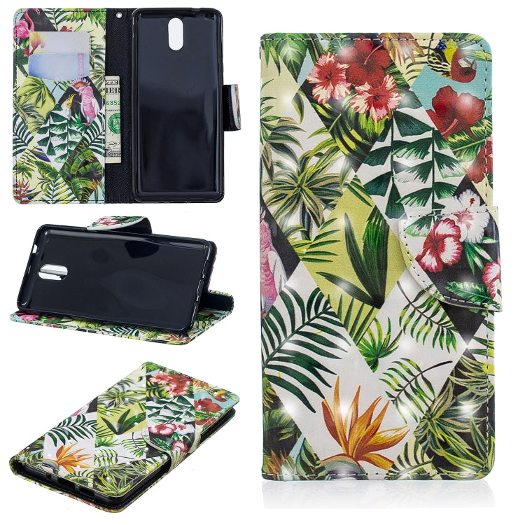 3D Colored Drawing Pattern Horizontal Flip Leather Case for Nokia 3.1, with Holder & Card Slots & Wallet