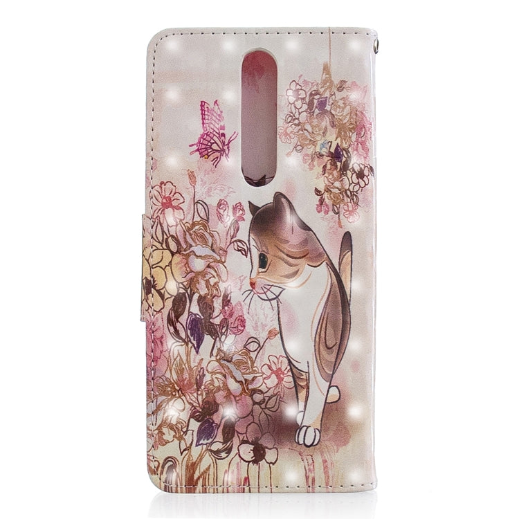 3D Colored Drawing Pattern Horizontal Flip Leather Case for Nokia 5.1, with Holder & Card Slots & Wallet