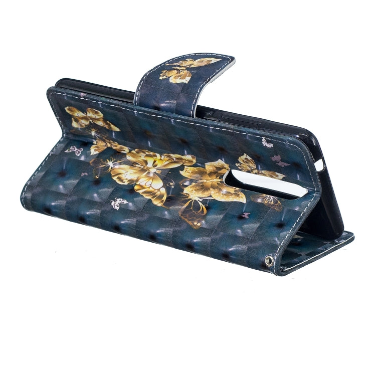 3D Colored Drawing Pattern Horizontal Flip Leather Case for Nokia 5.1, with Holder & Card Slots & Wallet