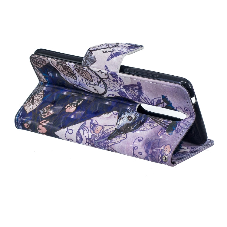 3D Colored Drawing Pattern Horizontal Flip Leather Case for Nokia 5.1, with Holder & Card Slots & Wallet