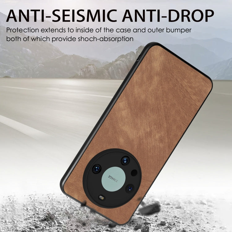 For Huawei Mate 60 Pro Vintage Leather PC Back Phone Case