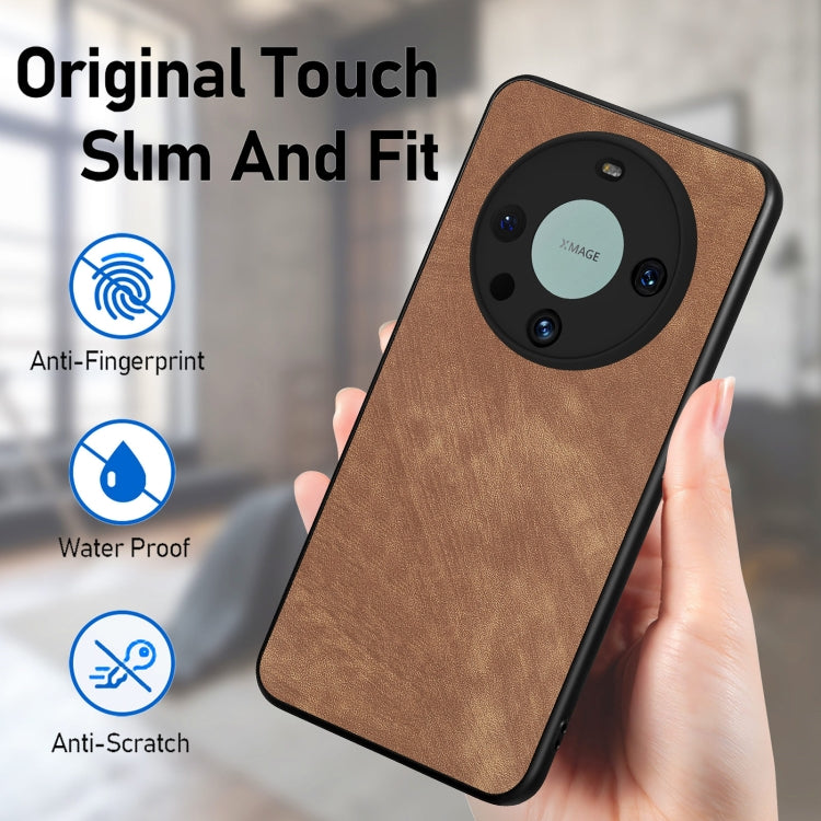For Huawei Mate 60 Pro Vintage Leather PC Back Phone Case