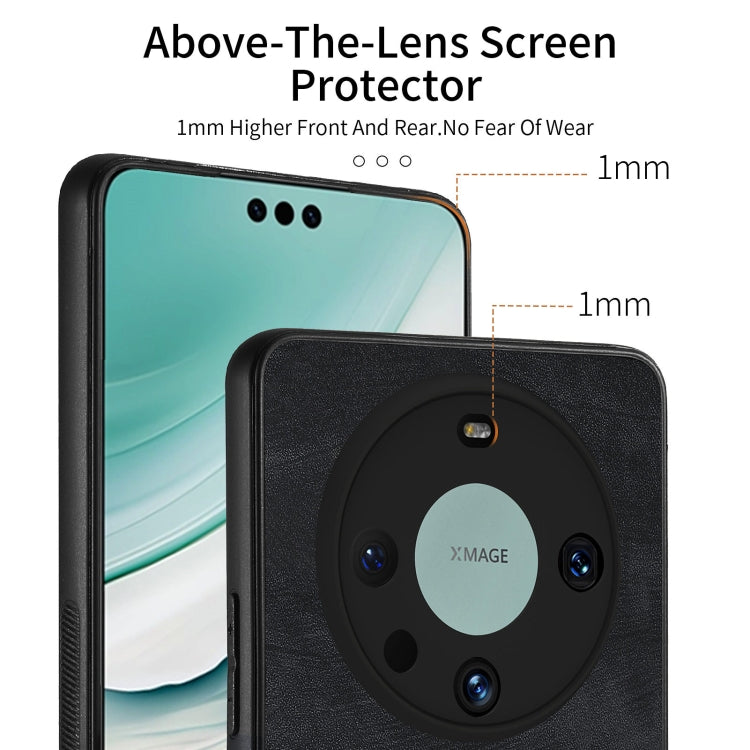 For Huawei Mate 60 Pro Vintage Leather PC Back Phone Case