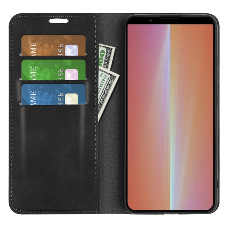 For Sony Xperia 5 V Retro-skin Magnetic Suction Leather Phone Case