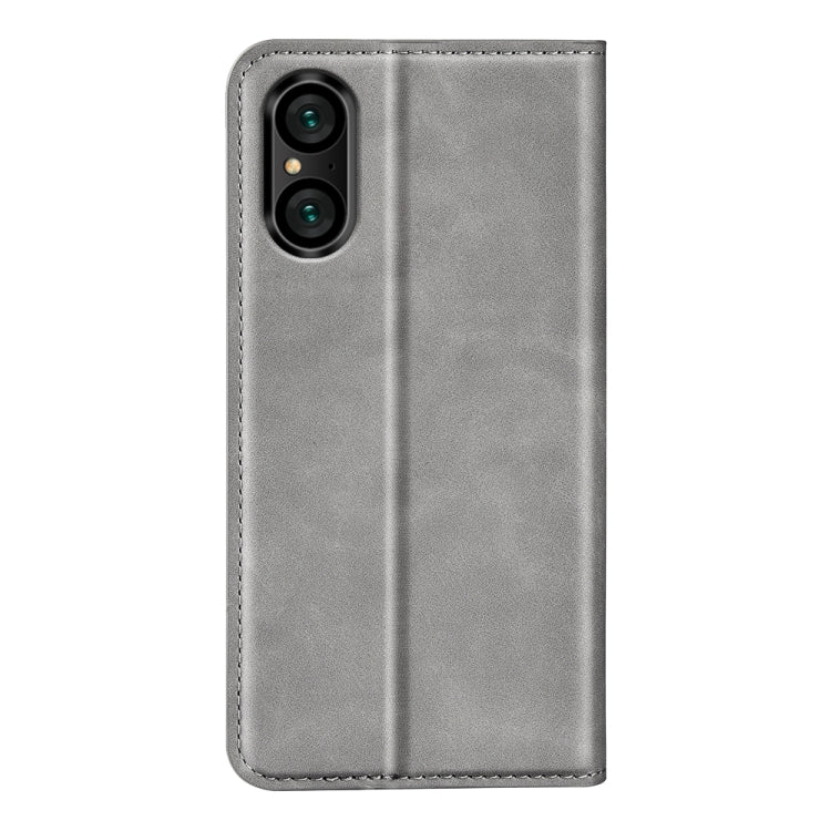 For Sony Xperia 5 V Retro-skin Magnetic Suction Leather Phone Case