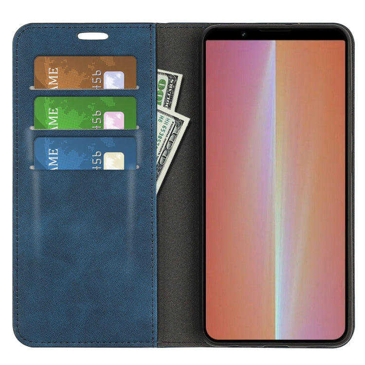 For Sony Xperia 5 V Retro-skin Magnetic Suction Leather Phone Case