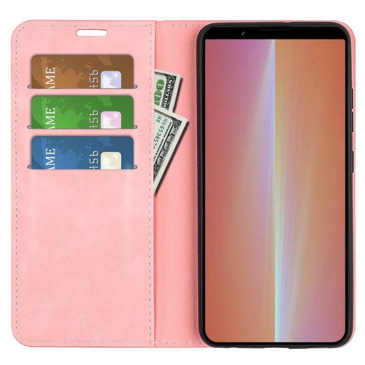 For Sony Xperia 5 V Retro-skin Magnetic Suction Leather Phone Case