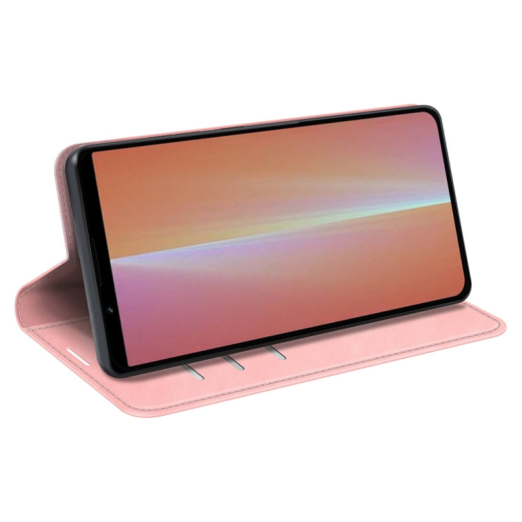 For Sony Xperia 5 V Retro-skin Magnetic Suction Leather Phone Case