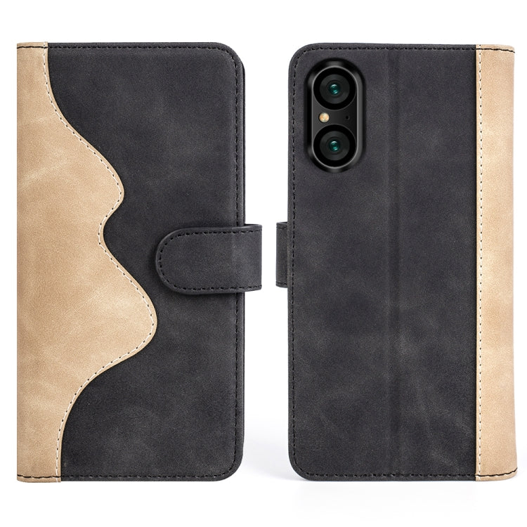 For Sony Xperia 5 V Stitching Horizontal Flip Leather Phone Case