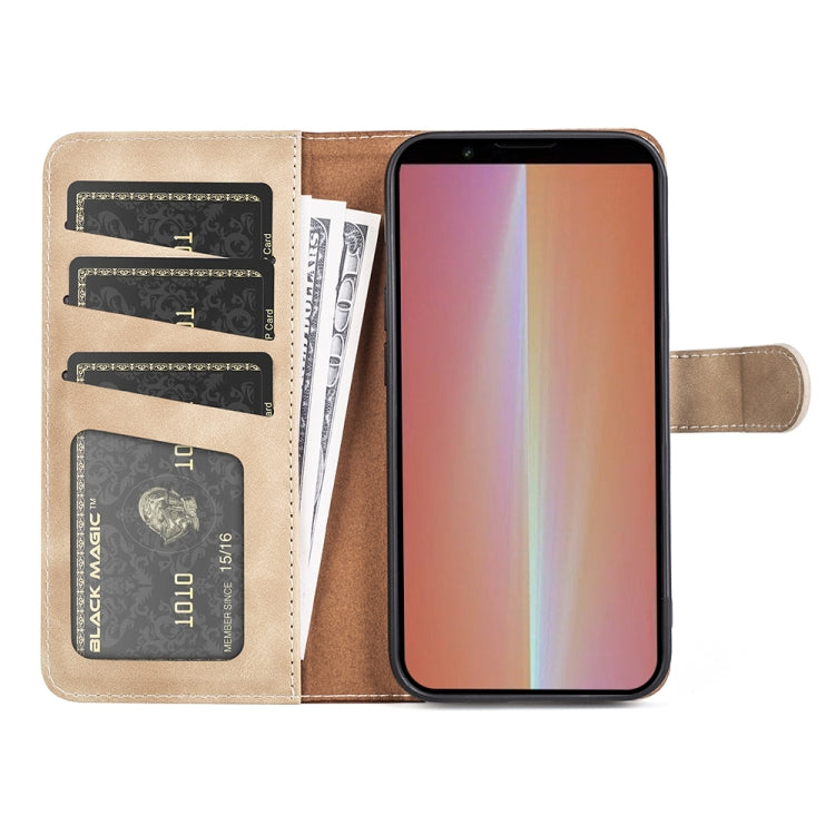 For Sony Xperia 5 V Stitching Horizontal Flip Leather Phone Case