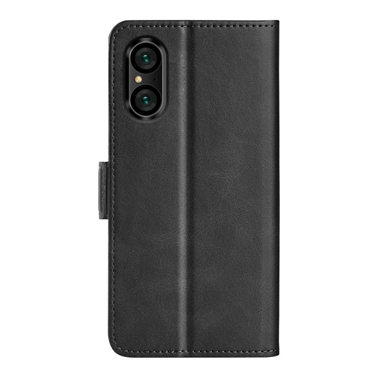 For Sony Xperia 5 V Dual-side Magnetic Buckle Horizontal Flip Leather Phone Case