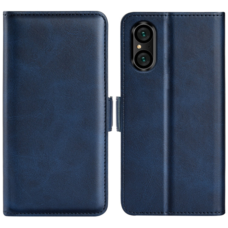 For Sony Xperia 5 V Dual-side Magnetic Buckle Horizontal Flip Leather Phone Case