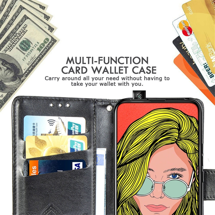 Butterfly Love Flowers Embossing Horizontal Flip Leather Case For Huawei P Smart Z with Holder & Card Slots & Wallet & Lanyard