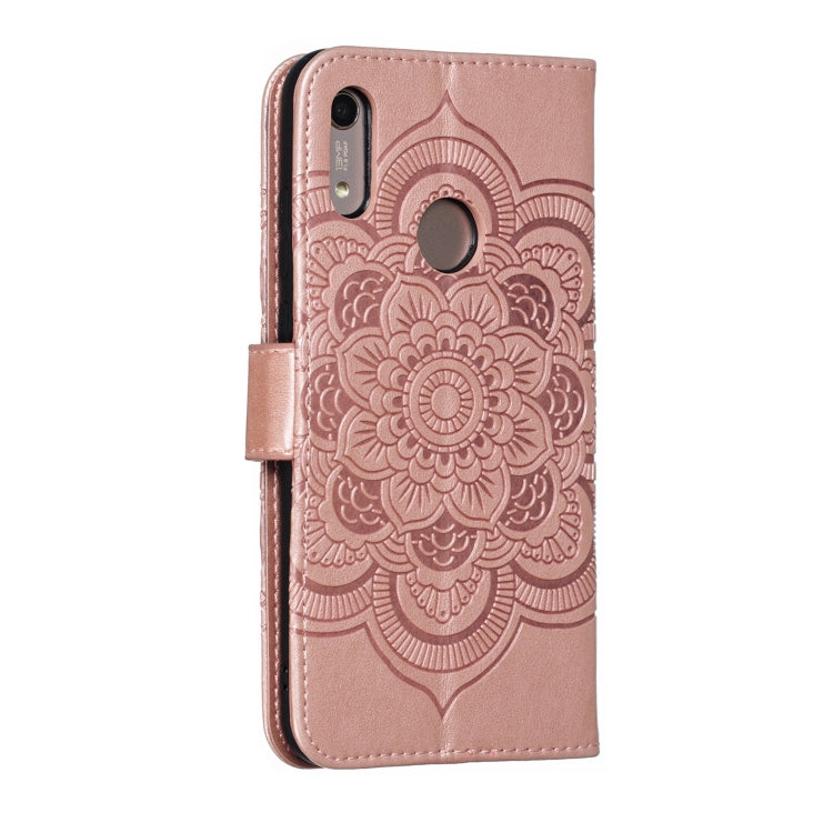 Mandala Embossing Pattern Horizontal Flip Leather Case for Huawei Y6 (2019) & Y6 Pro (2019) & Enjoy 9E, with Holder & Card Slots & Wallet & Photo Frame & Lanyard