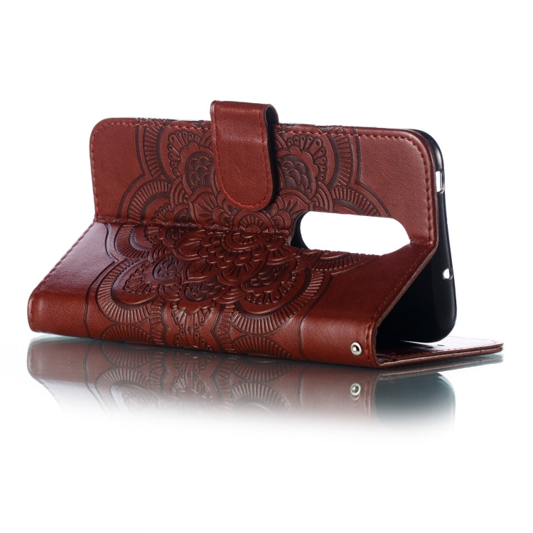 Mandala Embossing Pattern Horizontal Flip Leather Case for One Plus 7 Pro, with Holder & Card Slots & Wallet & Photo Frame & Lanyard