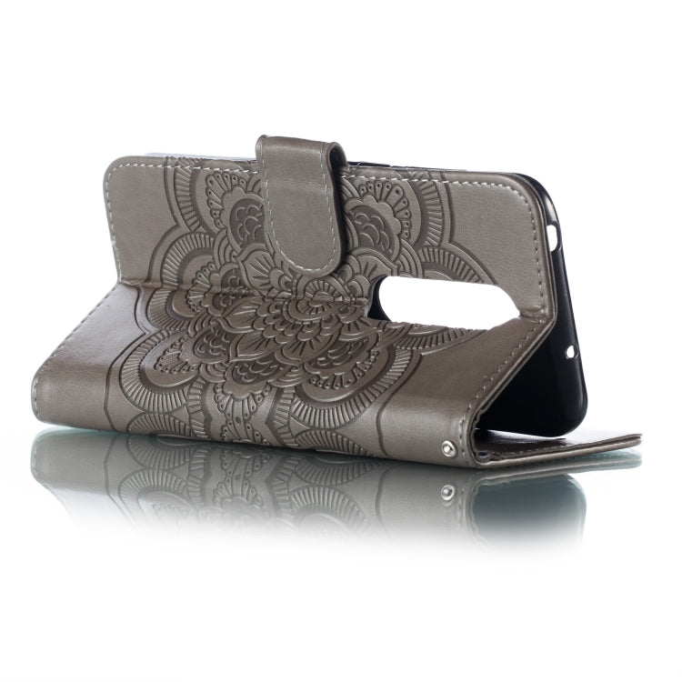 Mandala Embossing Pattern Horizontal Flip Leather Case for One Plus 7 Pro, with Holder & Card Slots & Wallet & Photo Frame & Lanyard