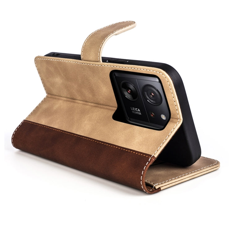 For Xiaomi 13T Stitching Horizontal Flip Leather Phone Case