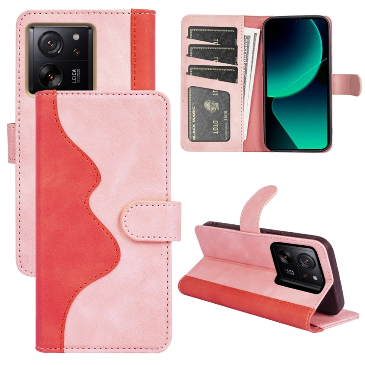 For Xiaomi 13T Stitching Horizontal Flip Leather Phone Case