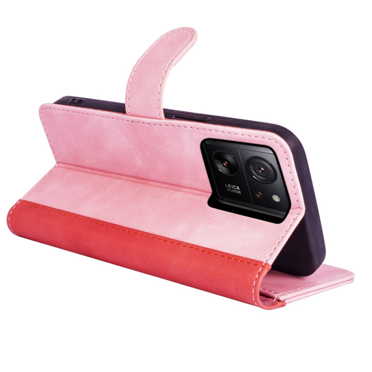 For Xiaomi 13T Stitching Horizontal Flip Leather Phone Case