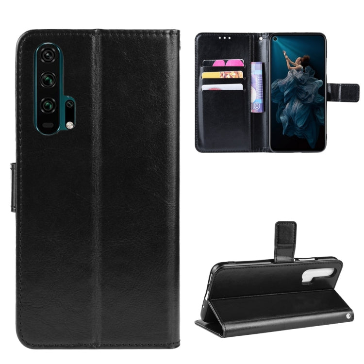 Retro Crazy Horse Texture Horizontal Flip Leather Case for HUAWEI Honor 20pro , with Holder & Card Slots & Photo Frame
