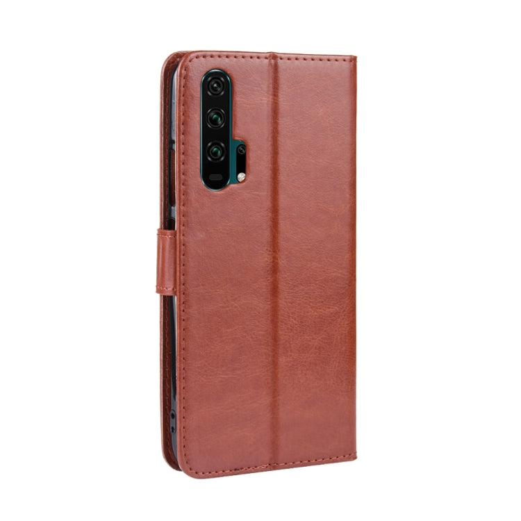 Retro Crazy Horse Texture Horizontal Flip Leather Case for HUAWEI Honor 20pro , with Holder & Card Slots & Photo Frame
