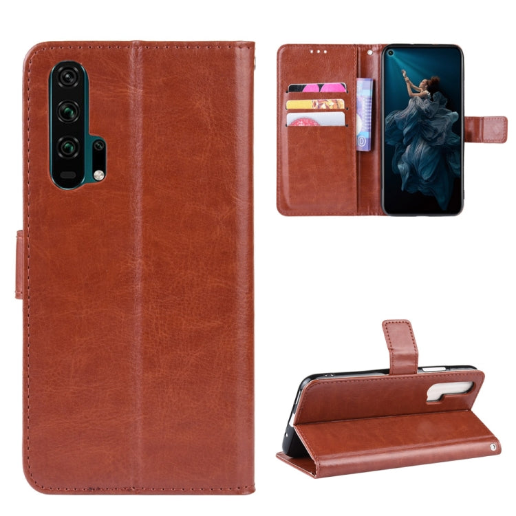 Retro Crazy Horse Texture Horizontal Flip Leather Case for HUAWEI Honor 20pro , with Holder & Card Slots & Photo Frame