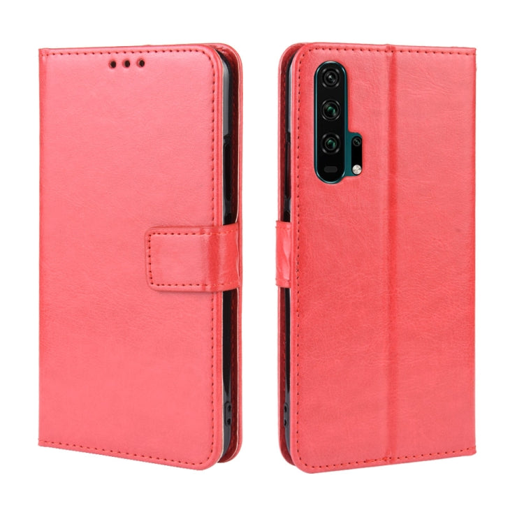 Retro Crazy Horse Texture Horizontal Flip Leather Case for HUAWEI Honor 20pro , with Holder & Card Slots & Photo Frame