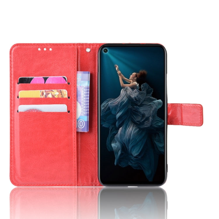 Retro Crazy Horse Texture Horizontal Flip Leather Case for HUAWEI Honor 20pro , with Holder & Card Slots & Photo Frame