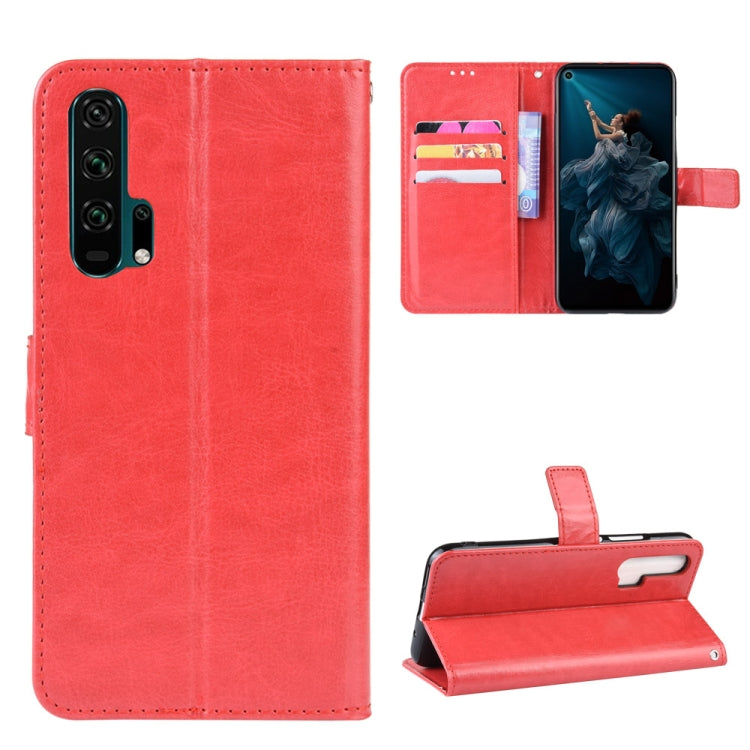 Retro Crazy Horse Texture Horizontal Flip Leather Case for HUAWEI Honor 20pro , with Holder & Card Slots & Photo Frame