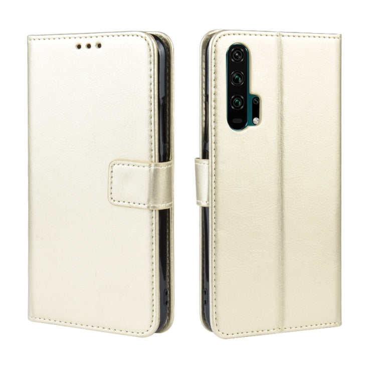Retro Crazy Horse Texture Horizontal Flip Leather Case for HUAWEI Honor 20pro , with Holder & Card Slots & Photo Frame