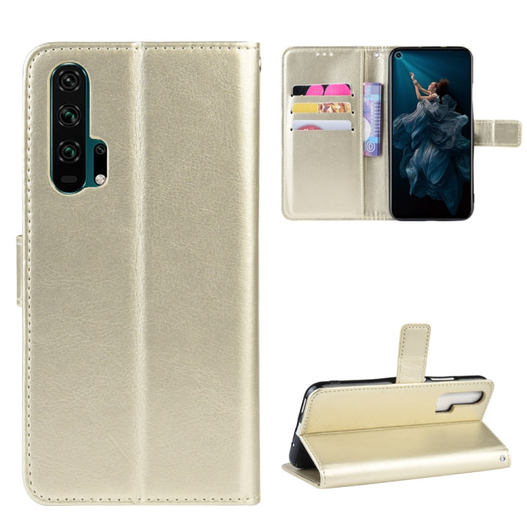 Retro Crazy Horse Texture Horizontal Flip Leather Case for HUAWEI Honor 20pro , with Holder & Card Slots & Photo Frame